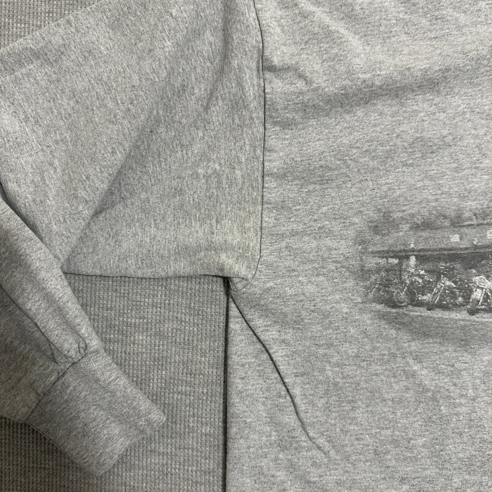 Motorcycle An American Tradition USA Flag Graphic Long Sleeve Gray Mens Large - Picture 4 of 8